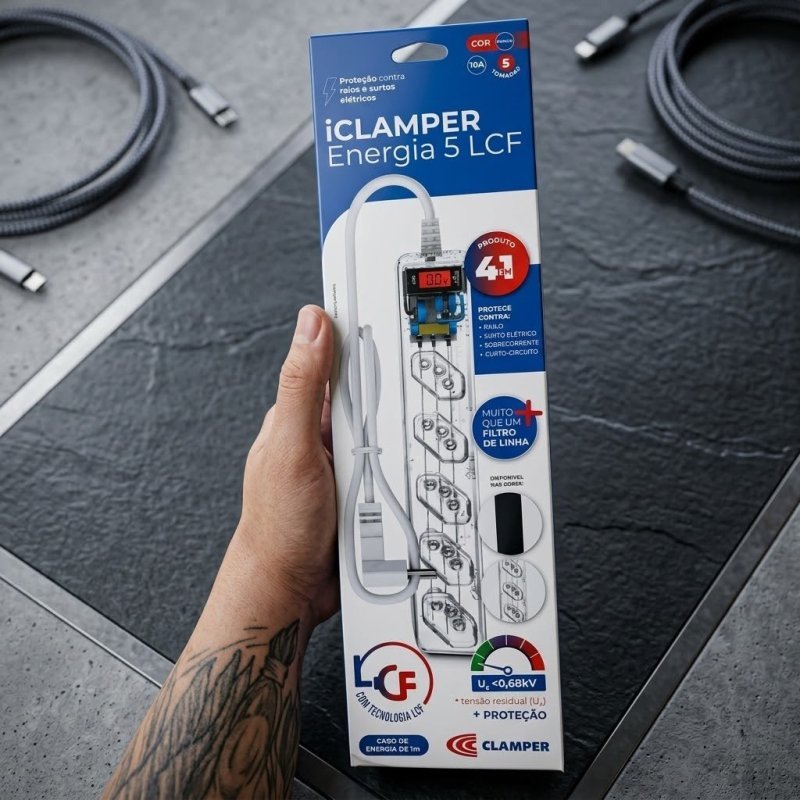 Filtro de Linha Clamper Energia Bivolt com DPS