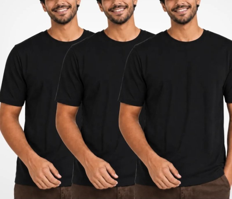 Kit 3 Camisetas Básica Masculina Unissex Lisa 100% Algodão