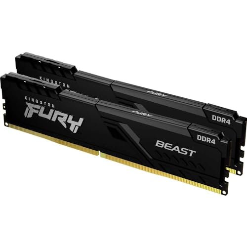 Kit de memórias de 32GB (2 x 16GB) DIMM DDR4 3200Mhz FURY Beast Black