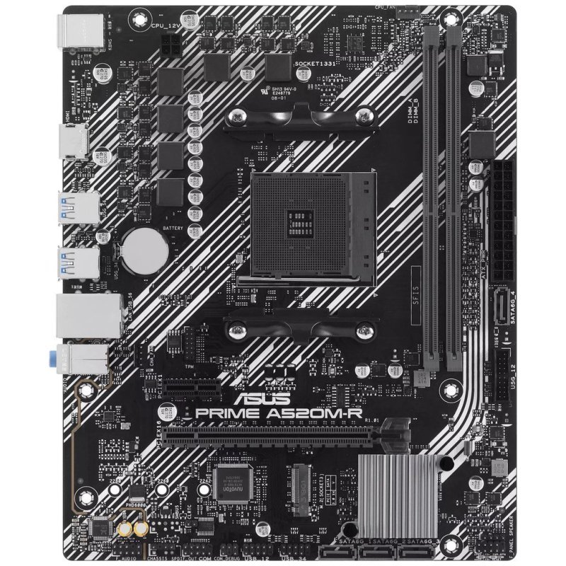 Placa mãe ASUS PRIME A520M-R, DDR4, Socket AMD AM4, micro-ATX, Chipset AMD A520