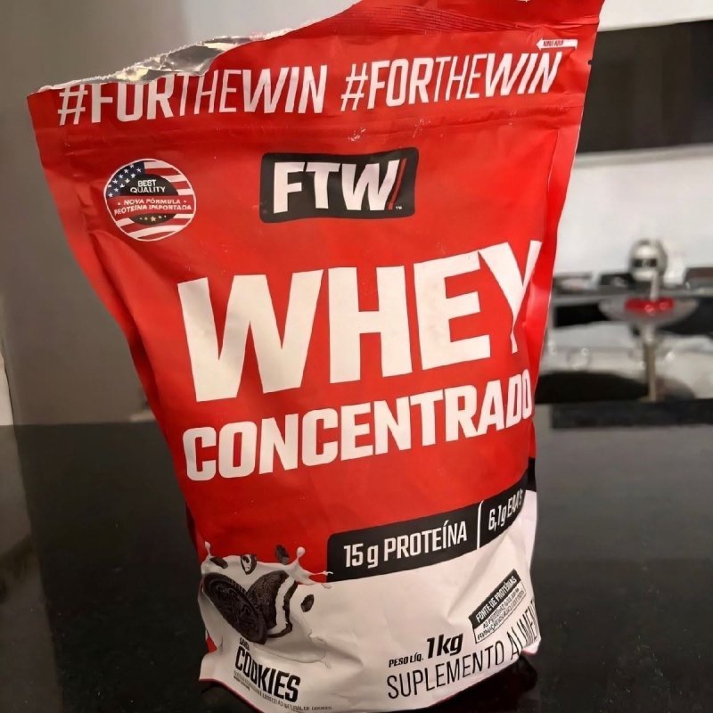 Whey Protein Concentrado 1kg Sabor Cookies - Ftw