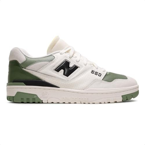 Tenis New Balance 550 Masculino, Bege Claro/Verde, 39