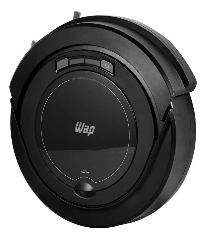 Robô Aspirador Robot W90 WAP - Varre, Aspira e Passa Pano 30W - Preto