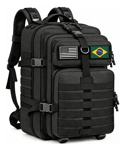 Mochila Masculina Tatica 50l Impermeavel Militar Reforçada Preto