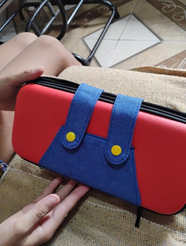 Combo Compatível Com Nintendo Switch V1/V2 – Case Mario + 4 Grips + Película de Vidro Premium + Frete Grátis