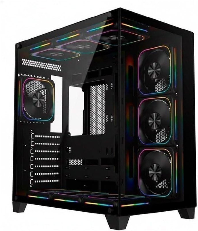 Gabinete Gamer Liketec Zeus V3, ATX, Frontal e Lateral em Vidro Temperado, Sem Fans