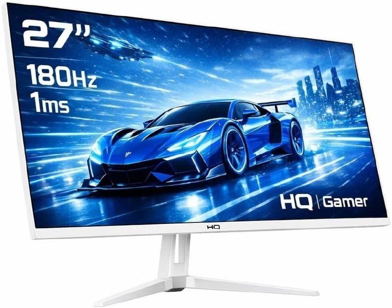 Monitor Gamer HQ 27" Branco Curvo 1ms, 200Hz, AMD FreeSync, Full HD