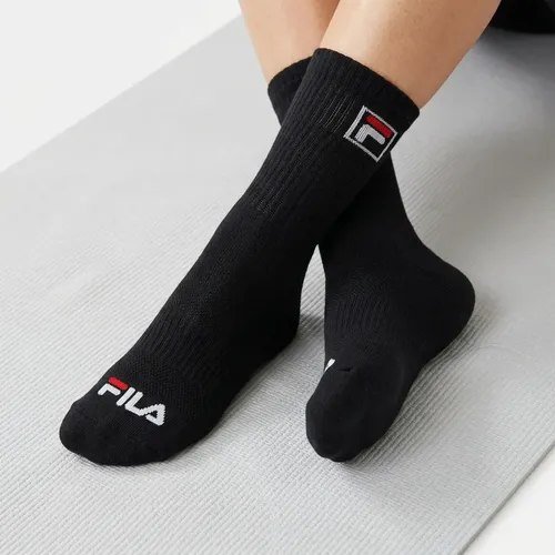Kit 3 Pares Meia Fila Unisex Cano Alto Fbox Original Preto 39-43