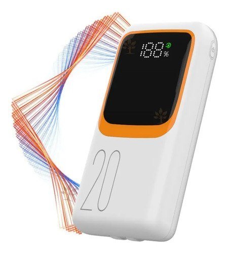 Carregador Portátil Powerbank Turbo Rápido 20000mAh com Cabos