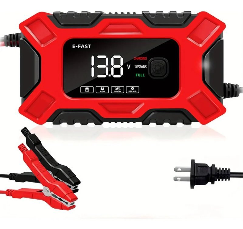2x Carregador De Bateria De Carro Automático Inteligente Us Plug 12v 6a