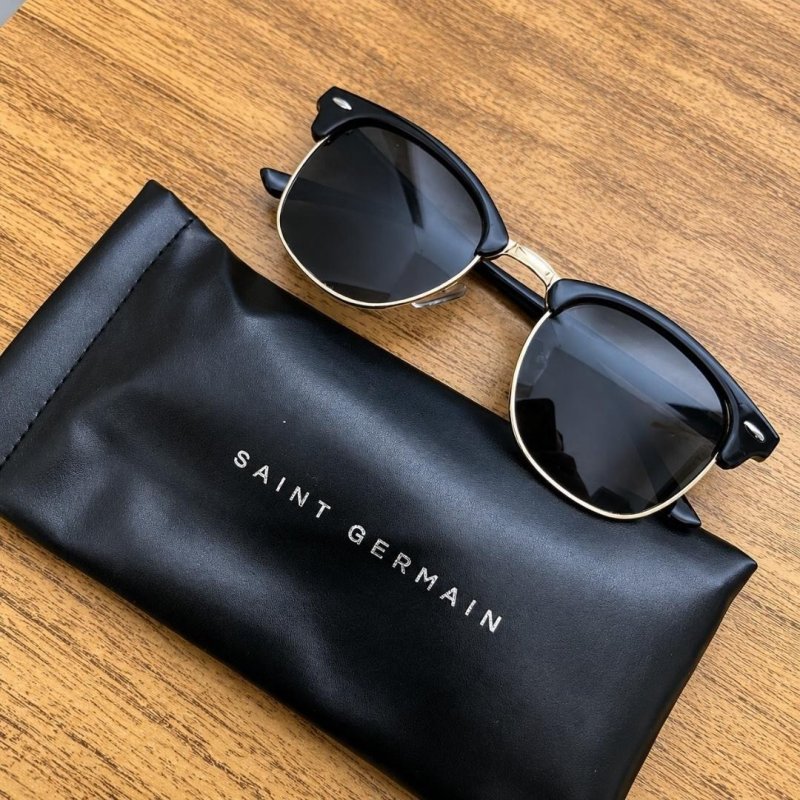 Óculos de Sol Clubmaster Soho Green Black, da Saint Germain