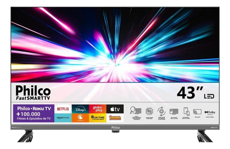 Smart TV Philco 43" Full HD P43VIK Roku TV