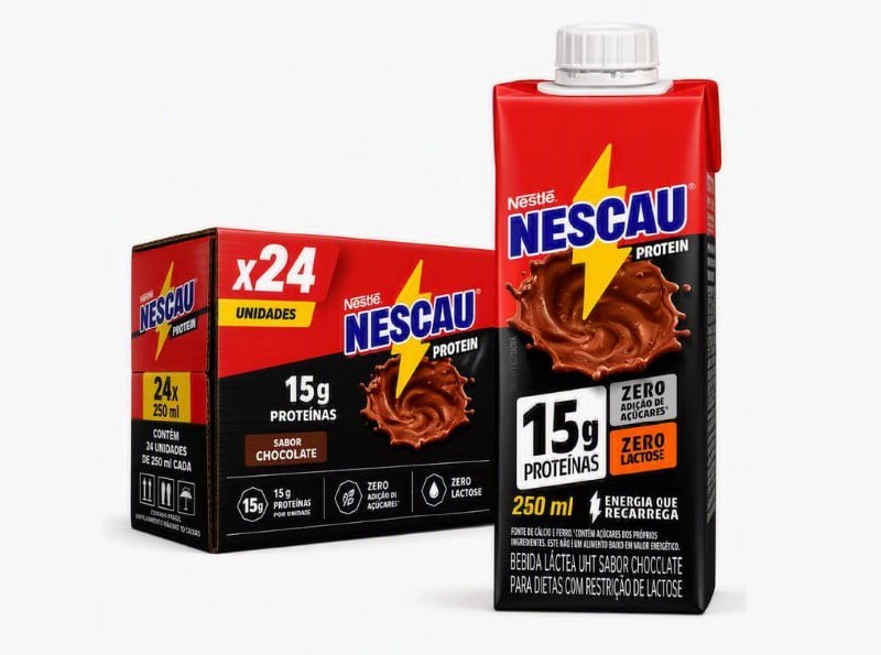 Bebida Láctea UHT Nescau Protein 250ml - Embalagem com 24 Unidades