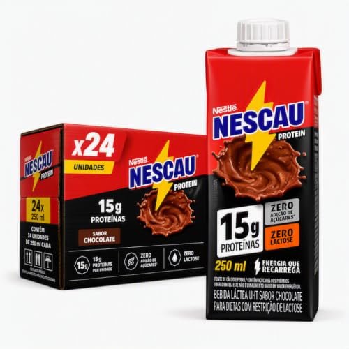 Bebida Láctea UHT Nescau Protein 250ml - Embalagem com 24 Unidades
