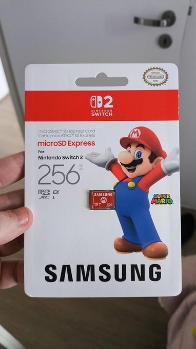 Cartão microSD Express Samsung 256GB para Nintendo Switch 2