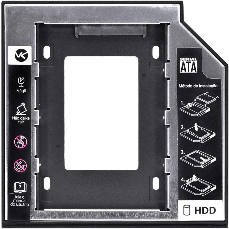 ADAPTADOR CADDY PARA HD OU SSD GAVETA DVD NOTEBOOK SATA