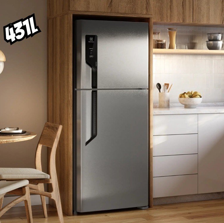 Geladeira Electrolux Frost Free 431l Autosense Inox