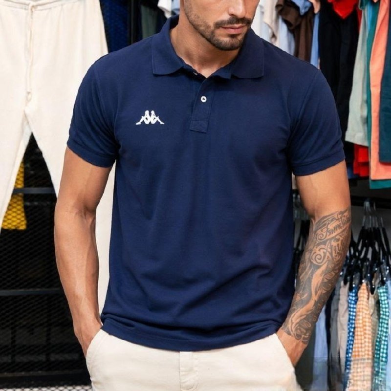 Polo Kappa Marinho Essential Sport Azul-marinho - G