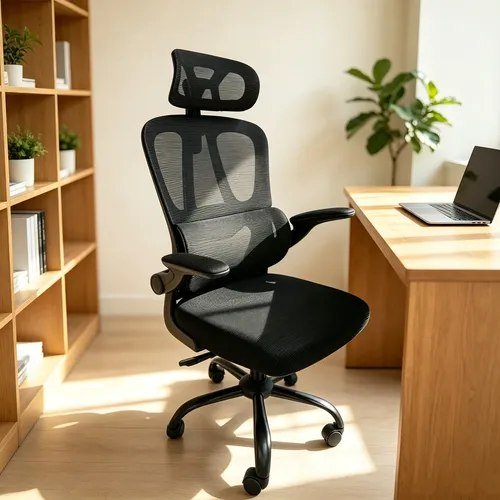 Cadeira Ergonômica Mesh Preta Para Escritório