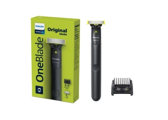 Barbeador e Aparador Elétrico Philips OneBlade com Pente 5 em 1, Sem Fio e À Prova D'Água - QP1425/10