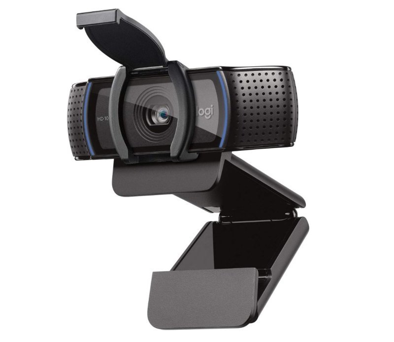 Webcam Full HD Logitech C920s 1080p/30fps com Microfone Embutido e Tampa de Privacidade, Preto