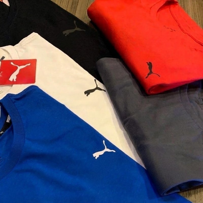 Camiseta Ess Small Puma Logo Poly Tee Masculina