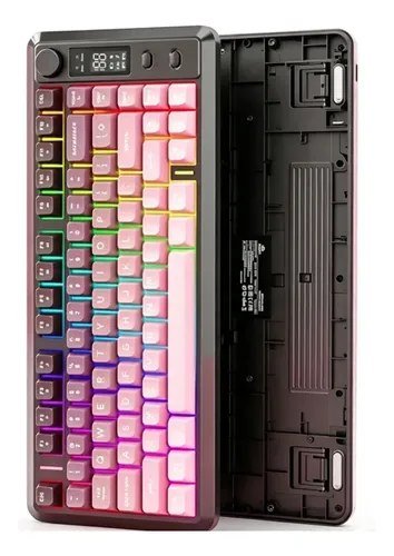 Teclado Gamer Sem Fio Freewolf M75 82 Teclas Blackberry Inglês Us