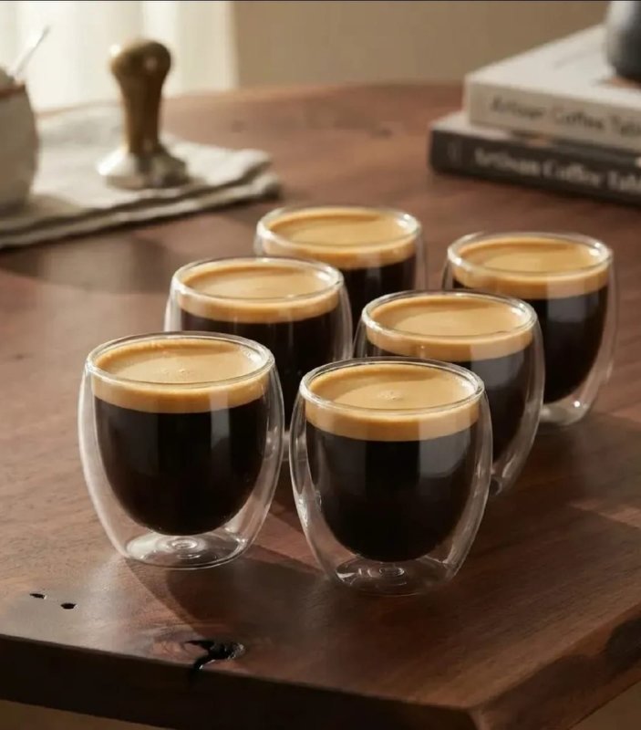 Copos De Vidro Borosilicato Duplo Nespresso 6 Unidades Cor Transparente + Frete Grátis