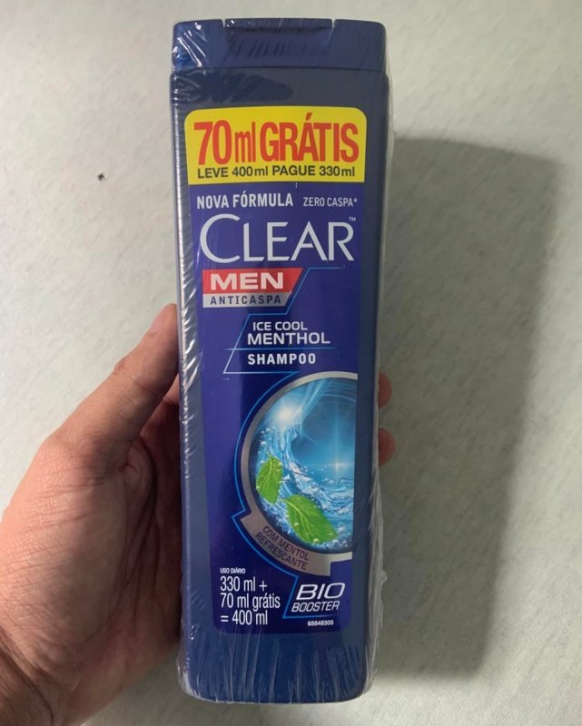 Clear Men Shampoo Anticaspa Ice Cool Menthol 400ml
