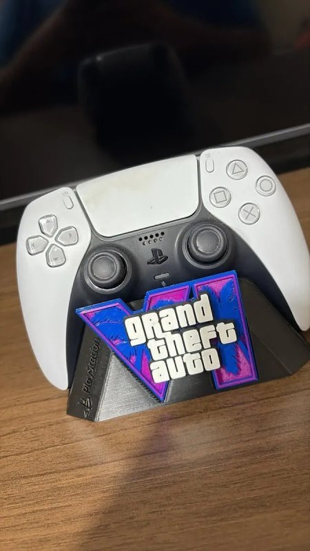 Suporte Gamer Para Controle Ps5 E Xbox Premium 3d Preto Playstation + Frete Grátis
