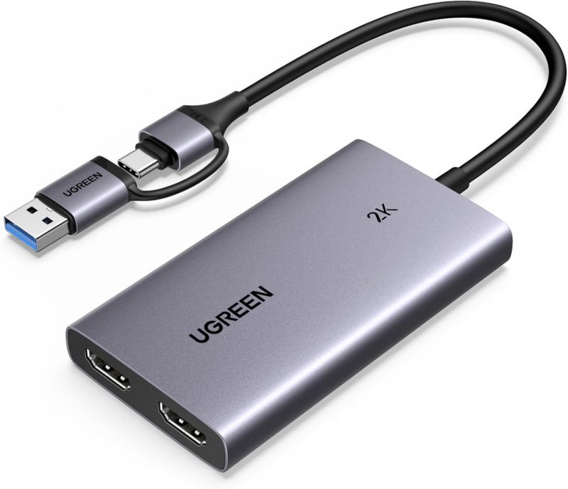 UGREEN Placa de Captura HDMI 2K@30Hz com Loop Out USB 3.0