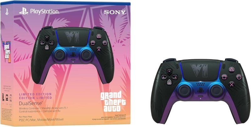 Controle DualSense PS5 — Edição Limitada Grand Theft Auto VI Preto