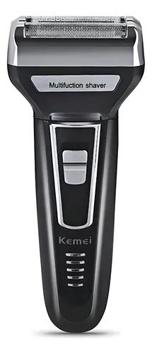 Aparador Barbeador Kemei KM-6558 Recarregável 3 Em 1 Cabeças Removíveis Bivolt