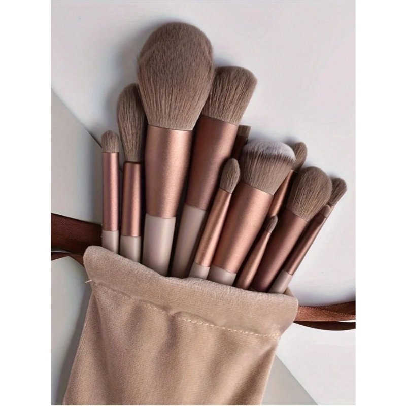 Kit 13 Pçs Pincéis De Maquiagem Contorno Kabuki Profissional