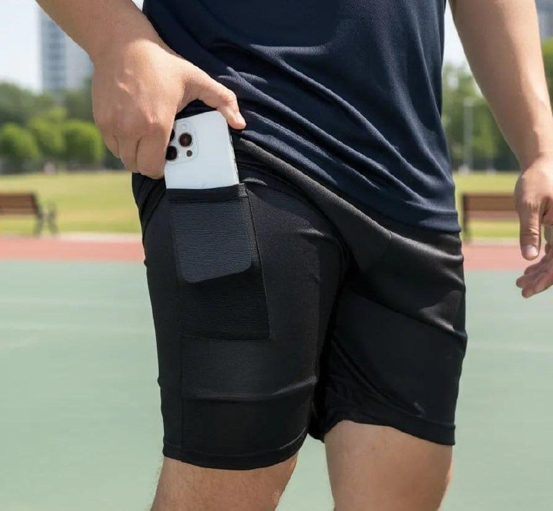 Kit com 4 Shorts 2 Em 1 Duplo Dryfit