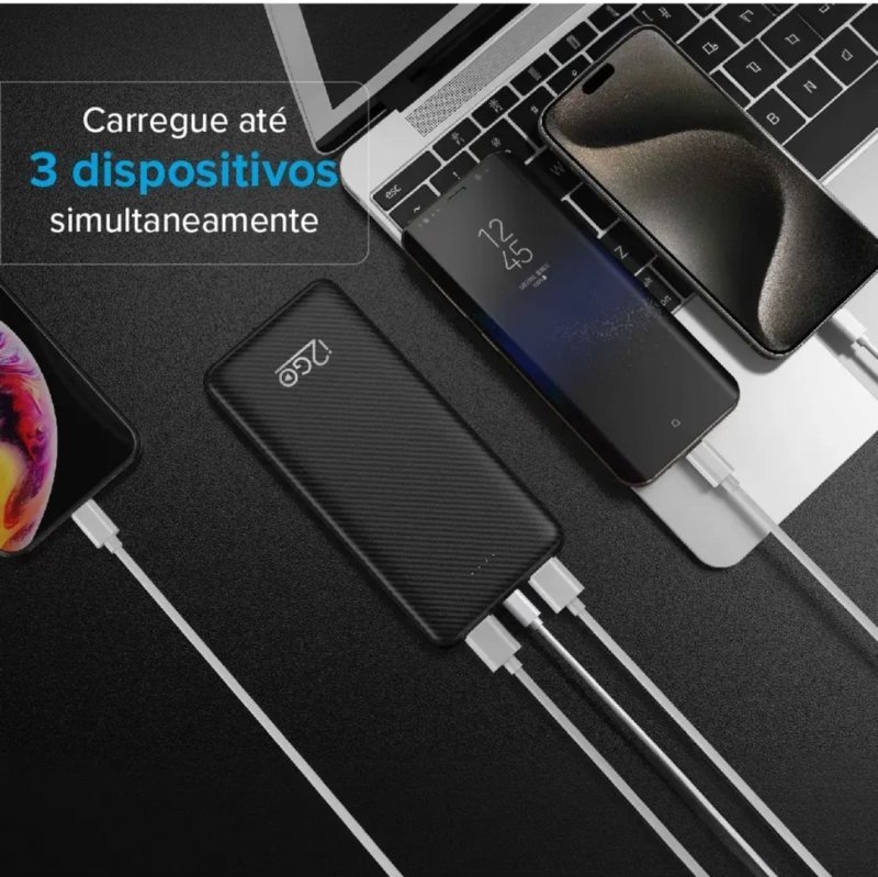 Carregador Portátil Power Bank I2GO 10.000mAh Preto