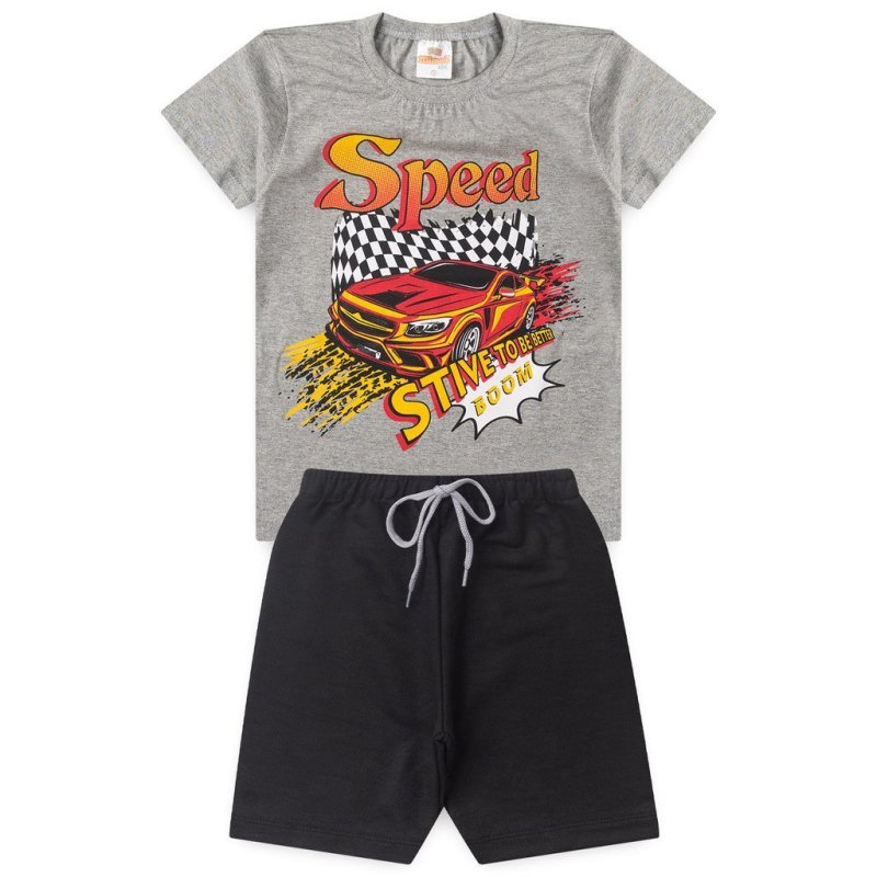 Conjunto Masculino infantil verão silk Speed 2 a 14 anos