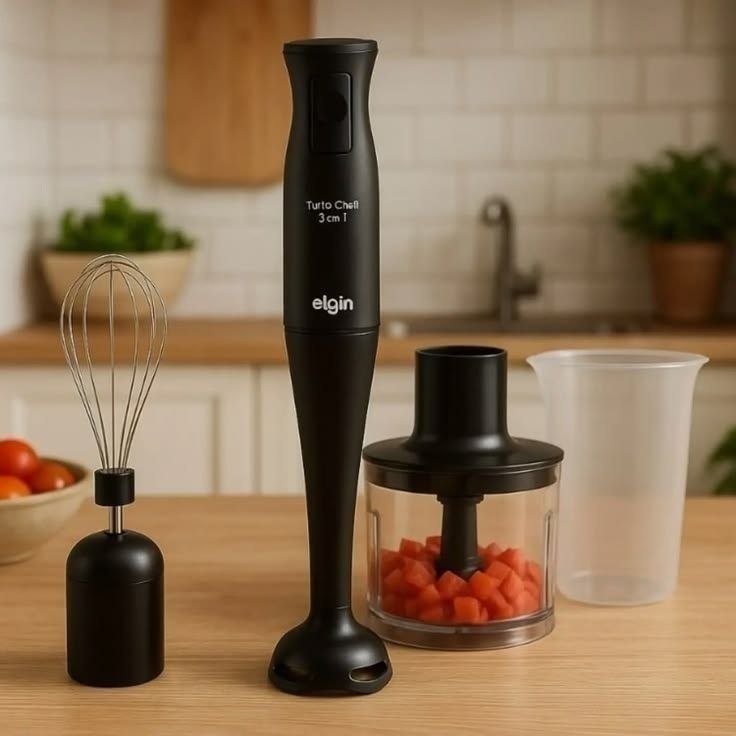 Mixer Vertical Turbo Elgin 3 em 1 200W Preto 127v