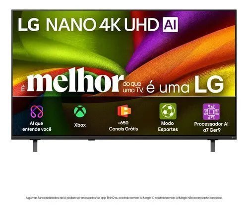 Smart TV 4K 50" LG NANO UHD AI NU850 2026