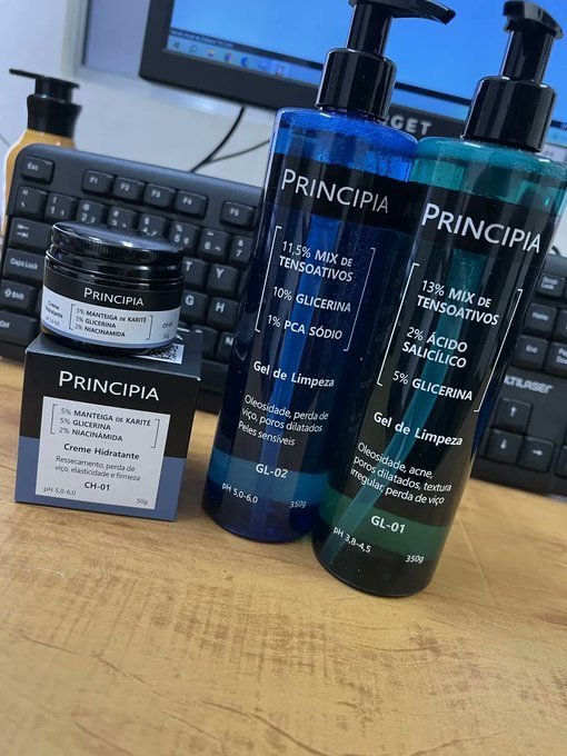 KIT PRINCIPIA PRA LIMPAR E HIDRATAR A PELE