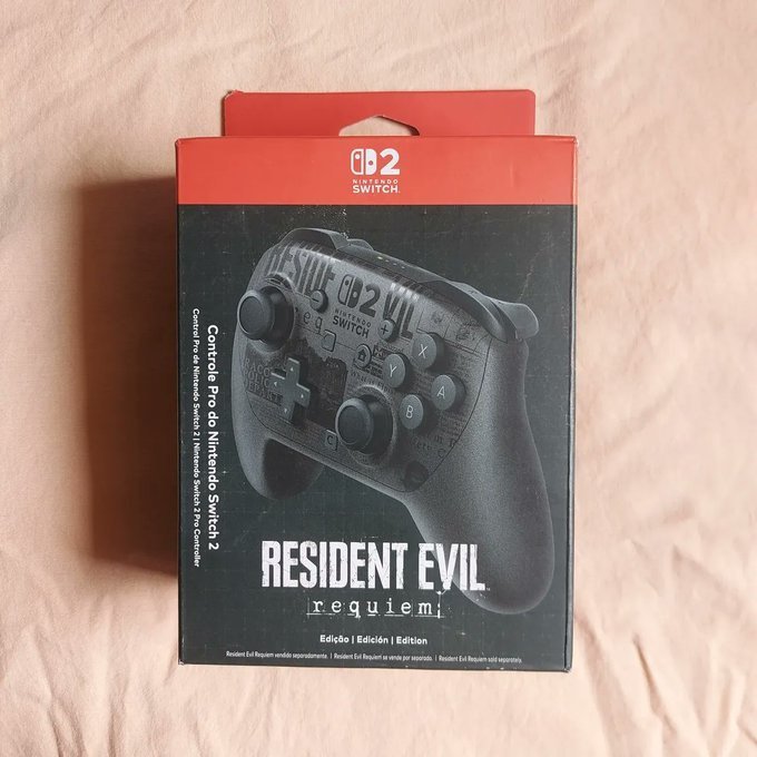 Controle Para Switch 2 Pro Resident Evil Requiem Nintendo Preto + Frete Grátis