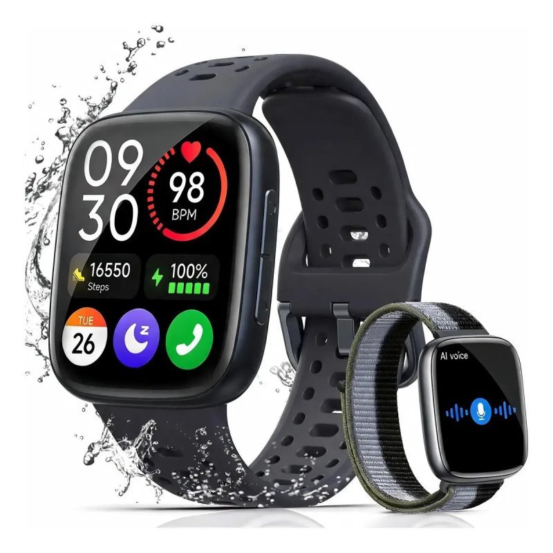 Smartwatch Amoled 1.85 Bluetooth Esportivo com 2 Pulseiras