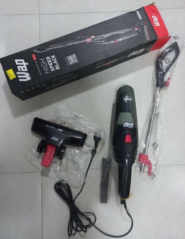 Aspirador de pó vertical 2 em 1 Wap High Speed Black