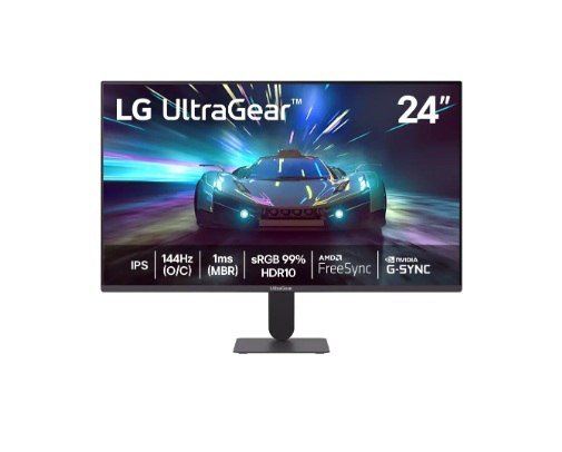 Monitor LG UltraGear 24G411A-B 24", FHD, 144Hz, 1ms (MBR), NVIDIA G-SYNC, AMD FreeSync, HDR10