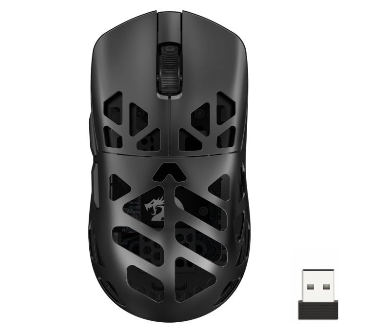 Mouse Gamer Redragon Prism Pro Preto Corpo em Magnésio Sensor PAW3395