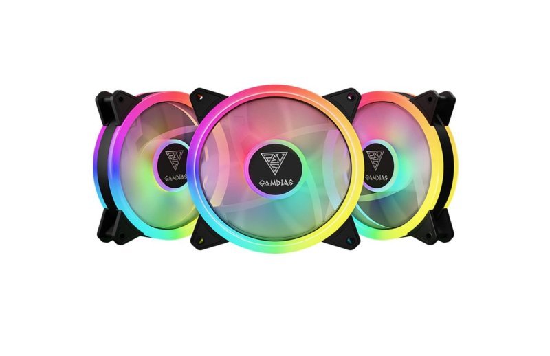 GAMDIAS Kit com 3 fans Aeolus M2-1203 LITE RGB 120mm