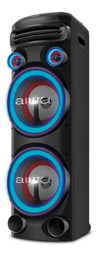 Torre de Som AIWA T2W-02 2300W 2Woofers10" Bluetooth RGB USB FM DJ