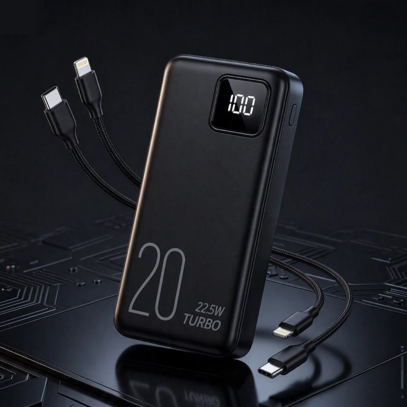 Carregador Portátil Power Bank Dtimp 20000mAh com Display Digital