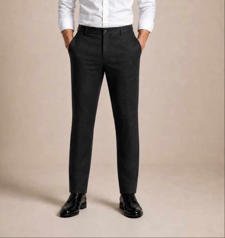 Calça Social Masculina Executivo Em Oxford Premium