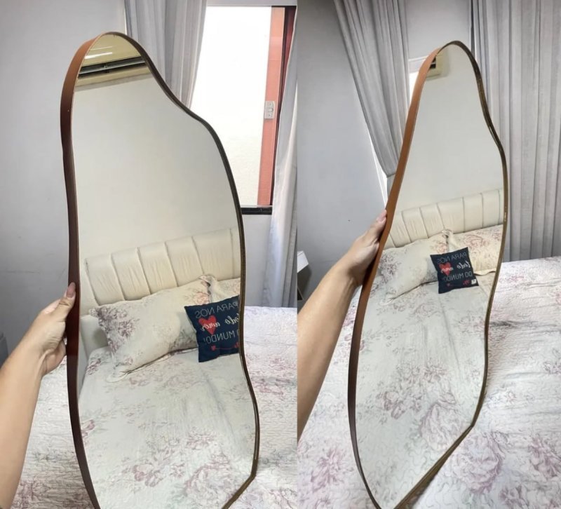 Espelho 100x50 Orgânico Corpo Inteiro